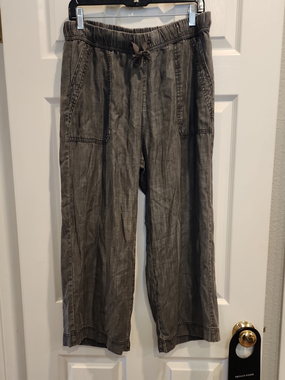 Splendid Womens Casual Elastic Waist Pants Cropped L
